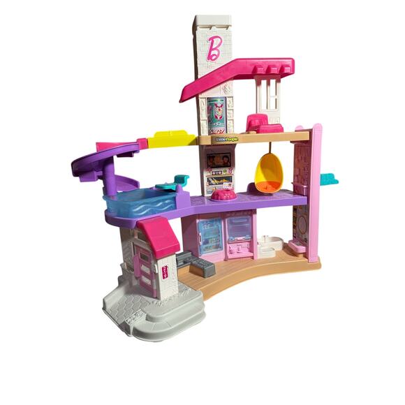 Fisher-Price Little People Barbie Dreamhouse, Interactive Play Set - Picture 1 of 8
